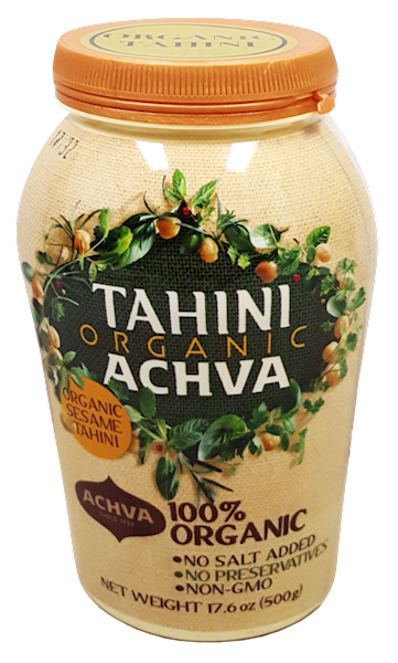 Organic Tahini, Ground Sesame Seeds (ACHVA) 16 oz