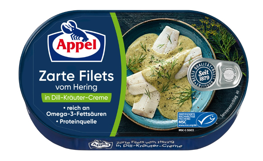 Herring Fillets in Dill-Krauter-Creme (Appel) 200g