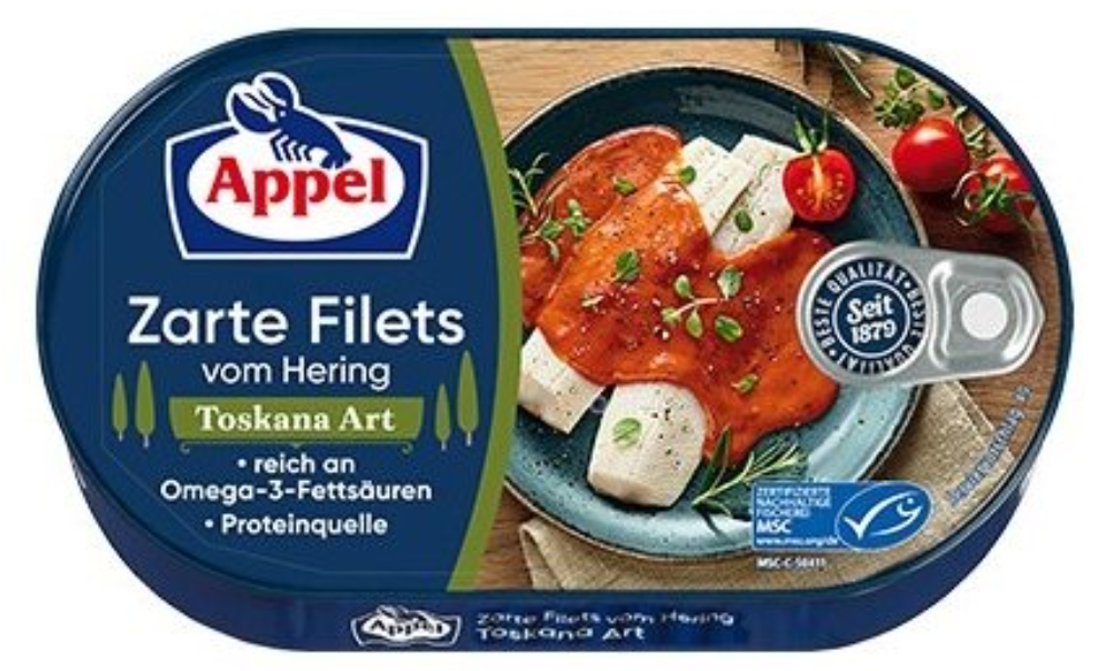 Herring Fillets in Toscana Sauce (Appel) 200g