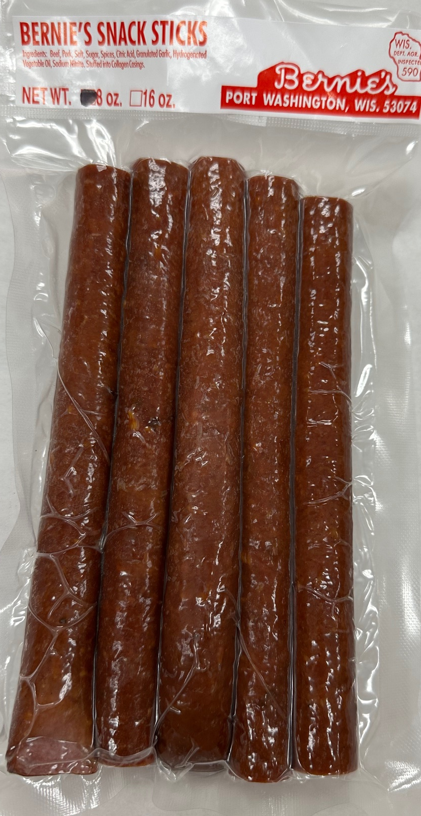 Snack Sticks, Hot (Bernie's) 8 oz