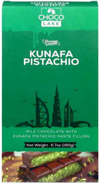 Milk Chocolate Kunafa Pistachio (Chocolake) 6.7 oz (190g) Bar