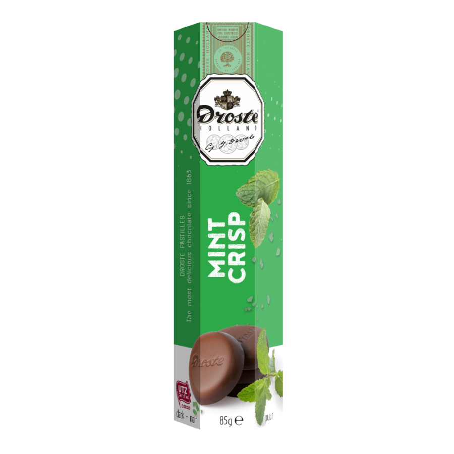 Droste Mint Crisp Dark Chocolate Pastilles, 85g