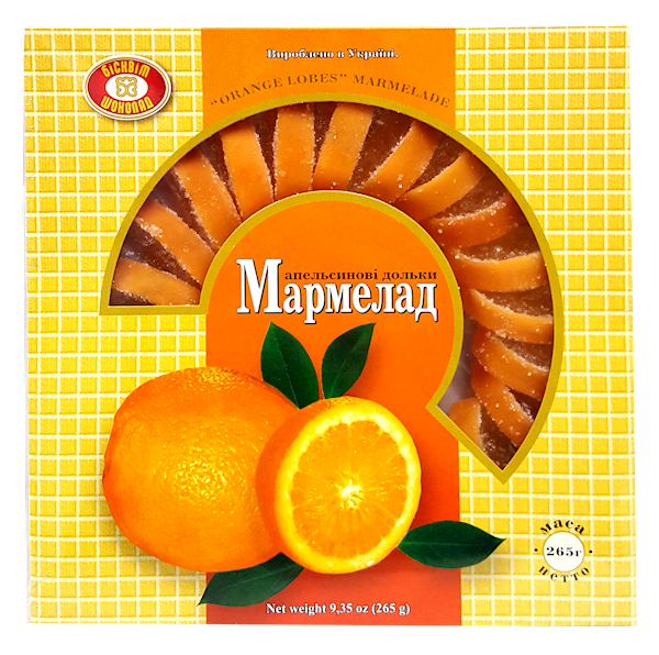 Gourmet Fruit Slices Jelly Candy, Orange, 265g Box