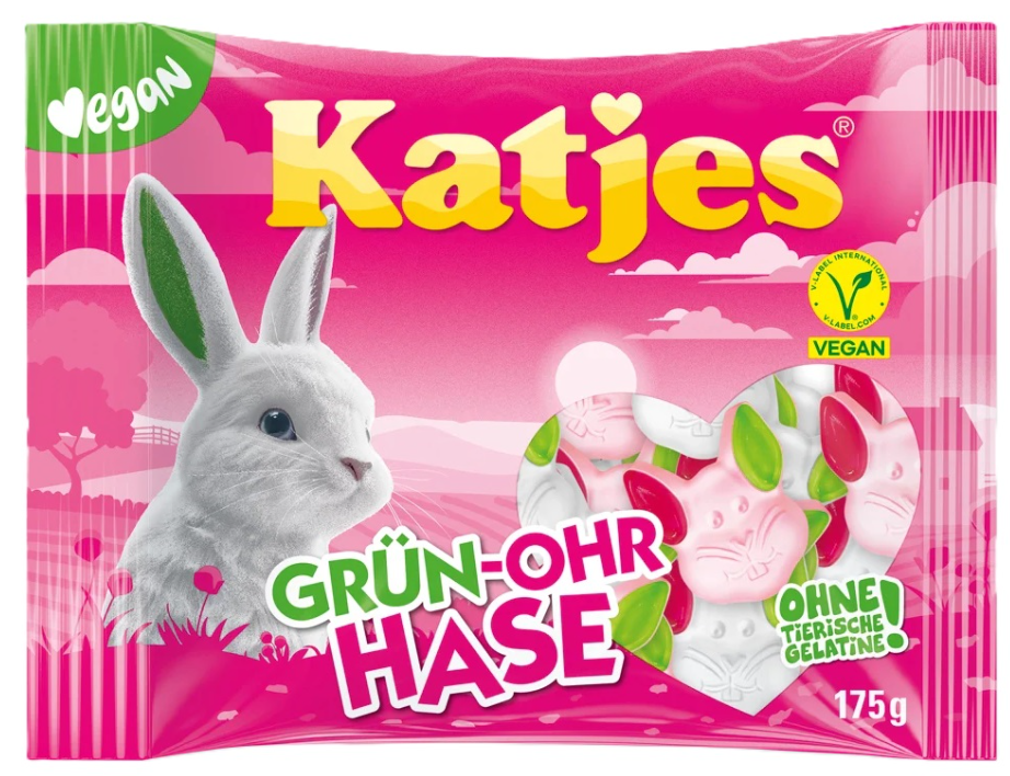 Green Eared Bunny (Grün-Ohr Hase) Gummi (Katjes) 175g