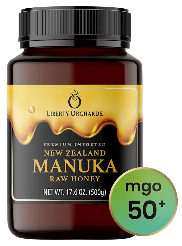 Manuka Raw Honey - mgo 50+ (Liberty Orchards) 17.6 oz (500g)