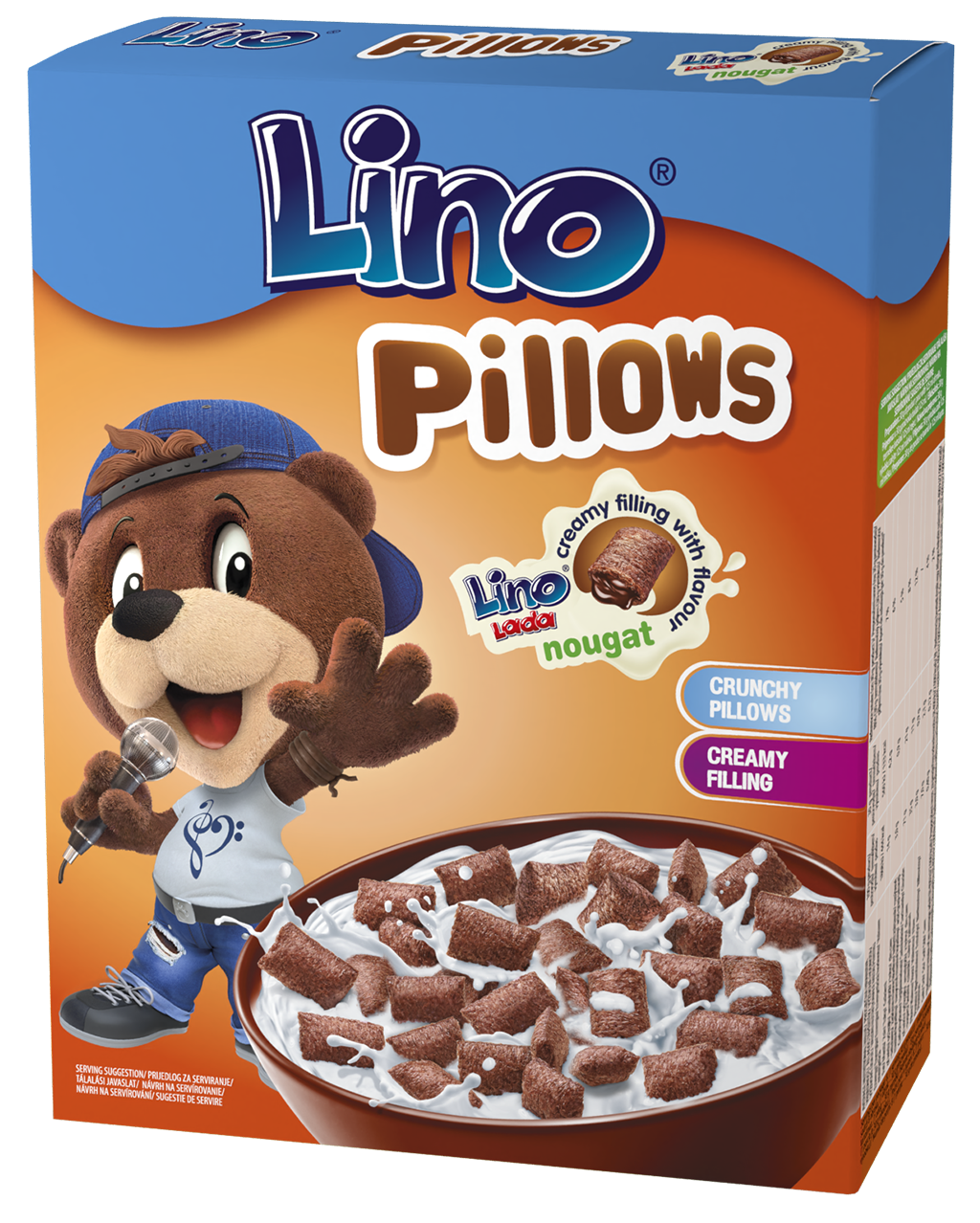 Lino Pillows Nougat Crispy Cereal with Cocoa Filling, 250g