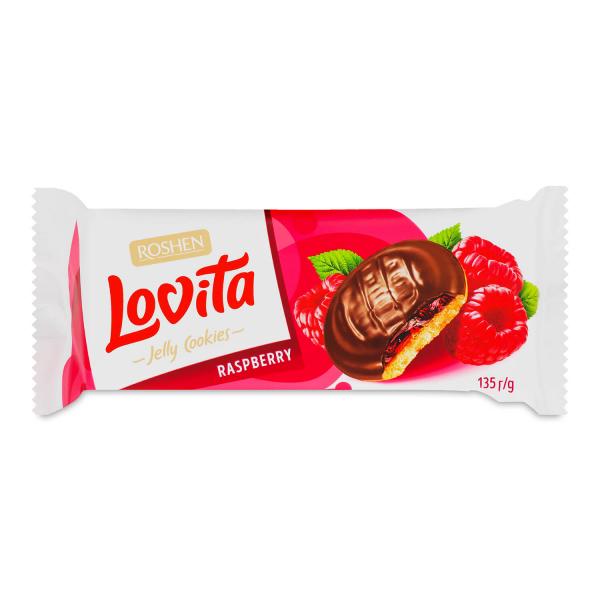 Lovita Raspberry Jelly Cookies (Roshen) 135g