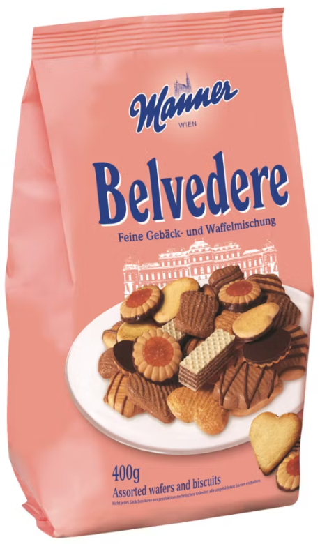 Manner Belvedere Assorted Wafers and Biscuits, 400g