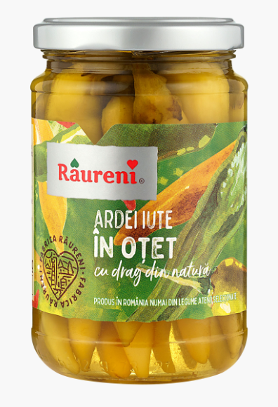 Romanian Ardei Iute, Hot Peppers (Raureni) 260g