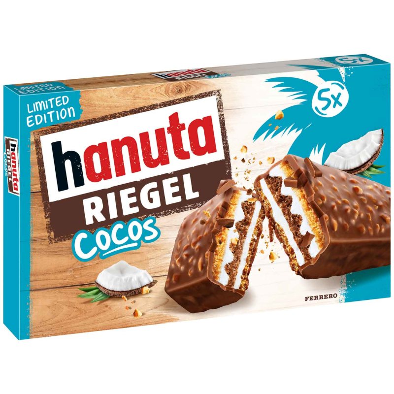 Hanuta Riegel Cocos, 5pk - 172.5g