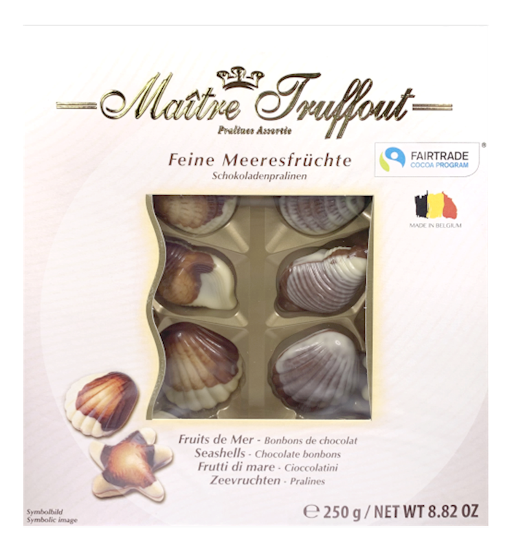 Chocolate Sea Shells -WHITE- (MAÎTRE TRUFFOUT) 8.8 oz (250g)