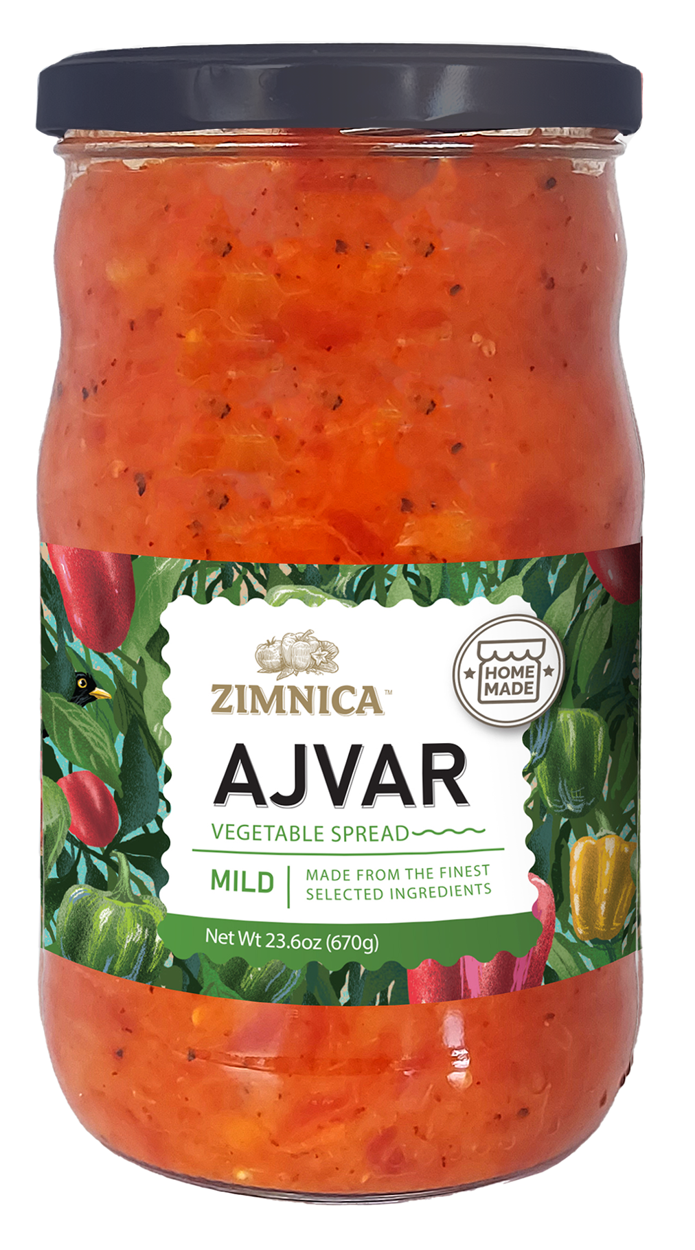 Ajvar Vegetable Spread, Mild (Zimnica) 23.6 oz