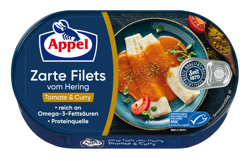 Herring Fillets in Tomate-Curry (Appel) 200g