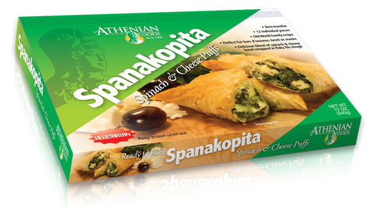 Spanakopita - Spinach and Cheese Puffs (Athenian Foods) 12 oz