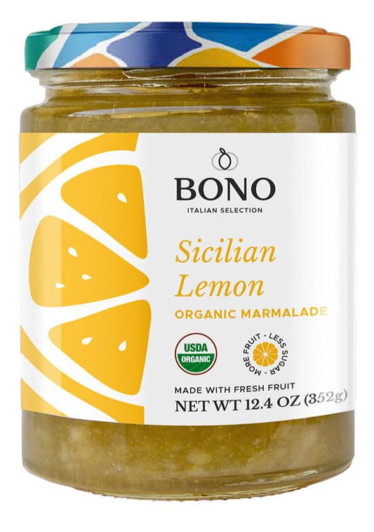 BONO Organic Sicilian Lemon Marmalade, 12.4 oz