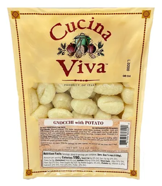 Potato Gnocchi (CucinaViva) 17.5oz (1.1lb)
