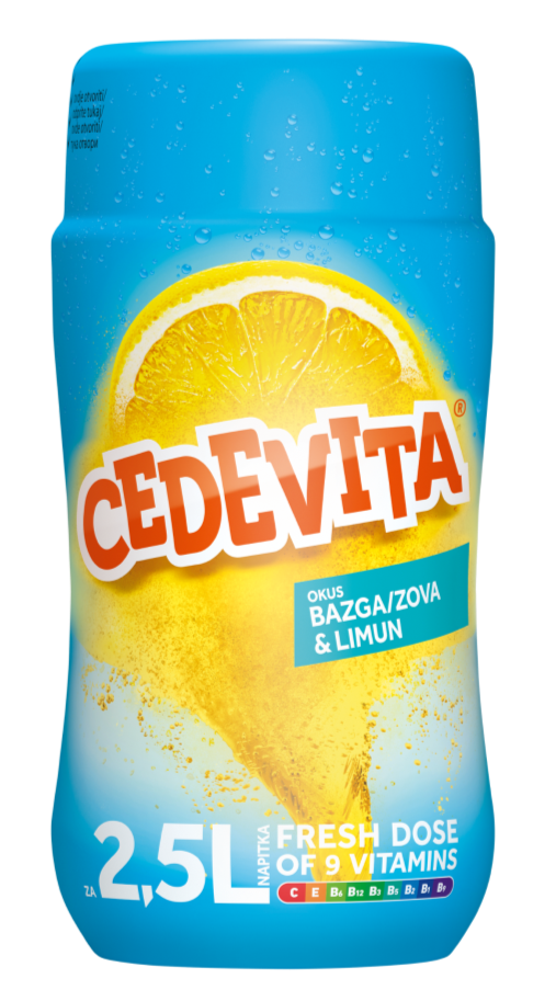 Cedevita Bazga & Limun (Elderflower-Lemon) Vitamin Drink, 200g