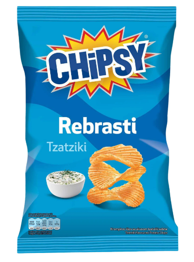 Potato Chips with Tzatziki, Rebrasti (Chipsy) 60g