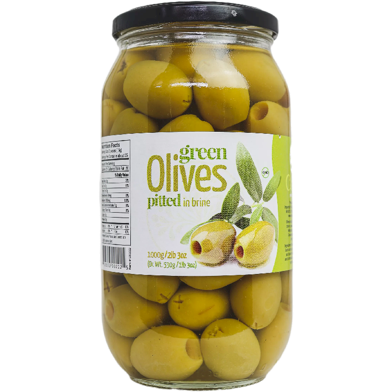 Green Pitted S.Mammoth Greek Olives (Chloe) 1000g (2lb 3oz)