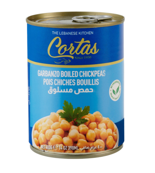 Chickpeas, Garbanzo Boiled Chickpeas (Cortas) 14 oz