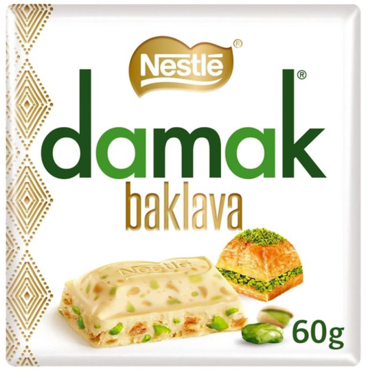 Baklava White Chocolate with Pistachios (Damak) 60g