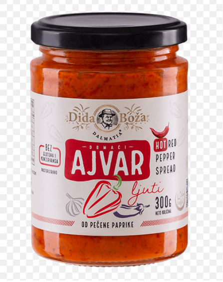 Domaci Ajvar, Red Pepper Spread - Hot (Dida Boza) 300g