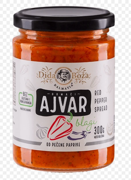 Domaci Ajvar, Red Pepper Spread - Mild (Dida Boza) 300g