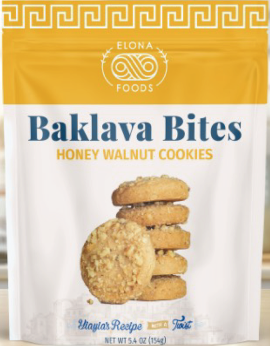 Baklava Bites - Honey Walnut Cookies (Elona Foods) 5.4 OZ (154g)