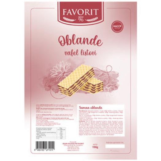 Favorit Oblande Wafer Sheets 190g