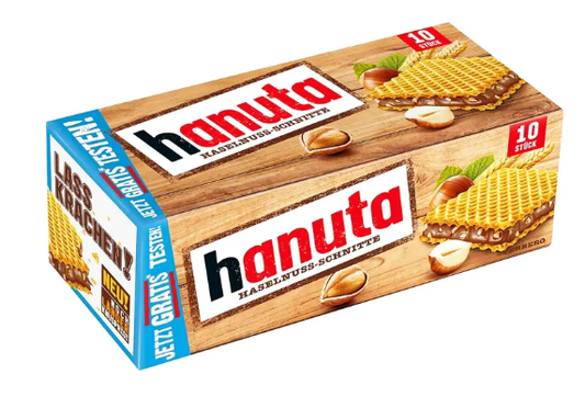 Hanuta Wafers Filled with Hazelnut Creme 220g, 10 Pack
