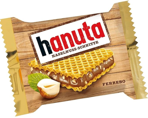 Hanuta Wafers Filled with Hazelnut Creme 220g, 10 Pack