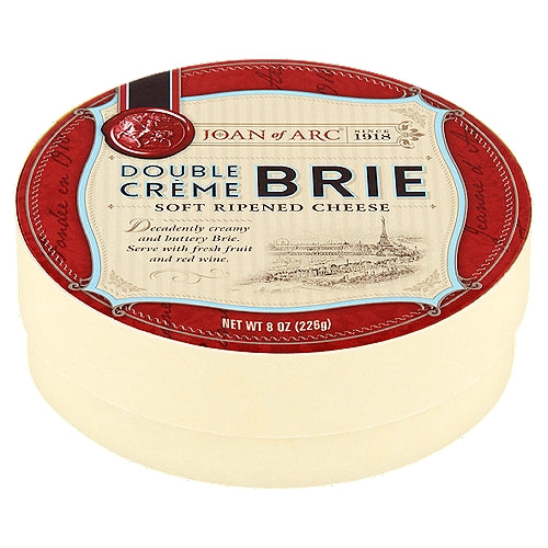 Double Creme Brie Round Soft-Ripened Cheese (Joan of Arc) 8 oz