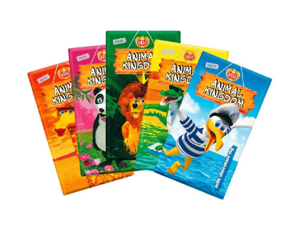 Animal Kingdom Milk Chocolate with sticker, CASE, 14 x (6x15g) 84 Pcs