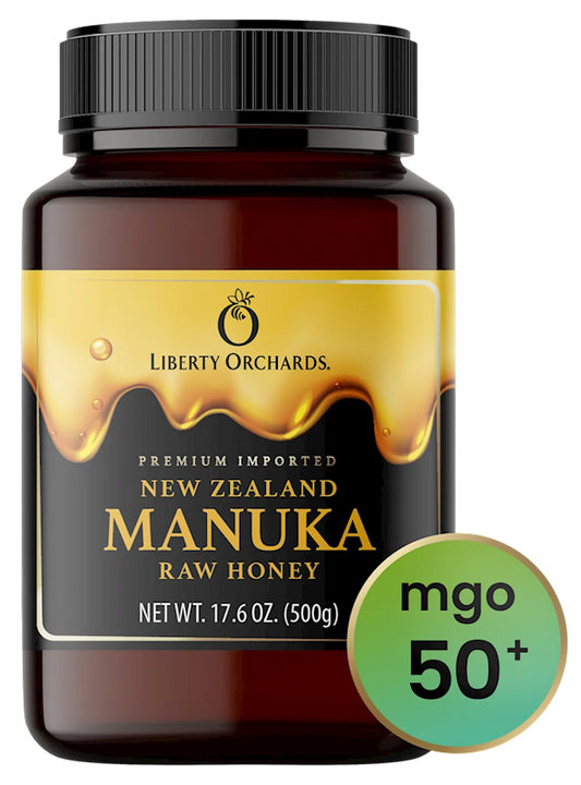 Manuka Raw Honey - mgo 50+ (Liberty Orchards) 17.6 oz (500g)