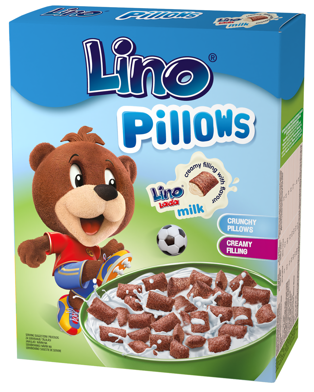 Lino Pillows Milk Crispy Cereal with Milk Filling, 250g