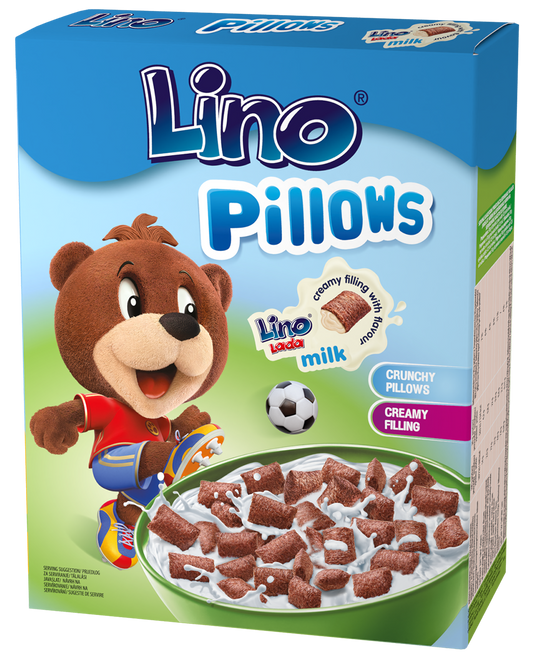 Lino Pillows Milk Crispy Cereal with Milk Filling, 250g