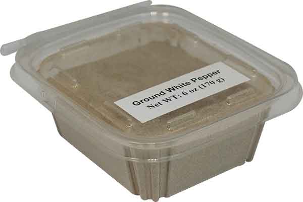 Ground White Pepper (Lipari Spice) 6 oz
