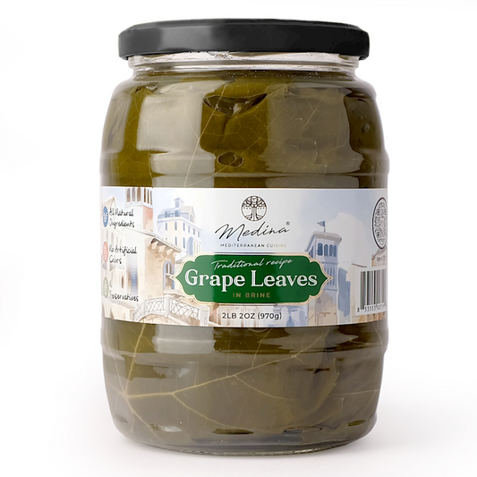 Grape Leaves in Brine (Medina) 2lb 2oz (970g) Jar