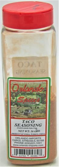 Taco Seasoning (Orlando Spices) 16 oz