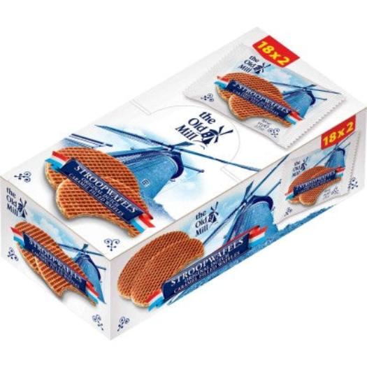 Stroopwafels, Caramel Filled Waffles (The Old Mill) CASE (18 x 2.25 oz (64g))