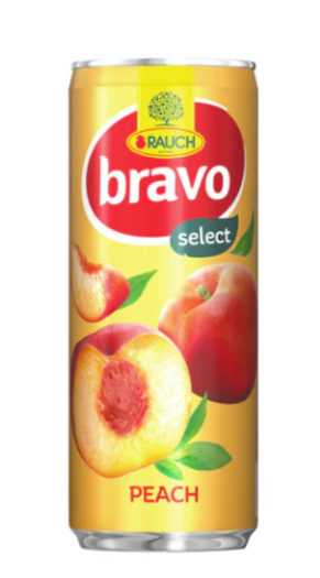 Bravo Peach Nectar (Rauch) 250ml Can