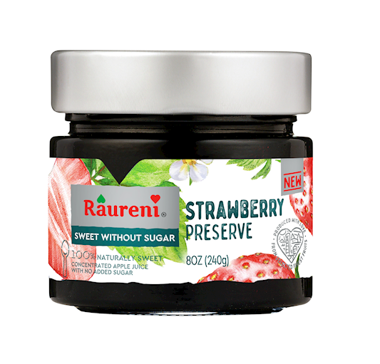 Strawberry Preserve (Raureni) - No Sugar Added, 8 oz (240g)