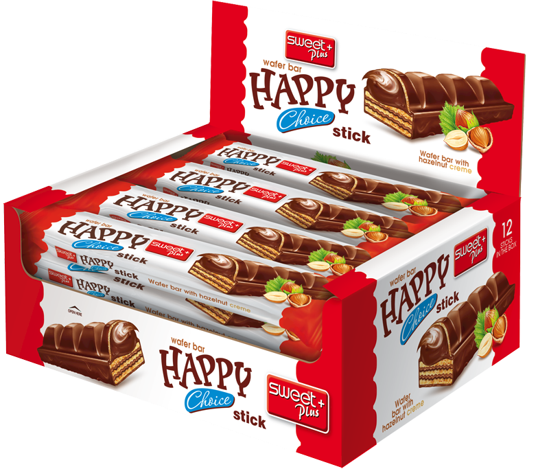 Happy Choice Stick Wafer Bar (Sweet Plus) CASE (12 x32g)