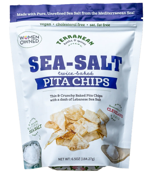 Sea Salt Twice-Baked Pita Chips (Terranean) 6.5 oz (184.27g)