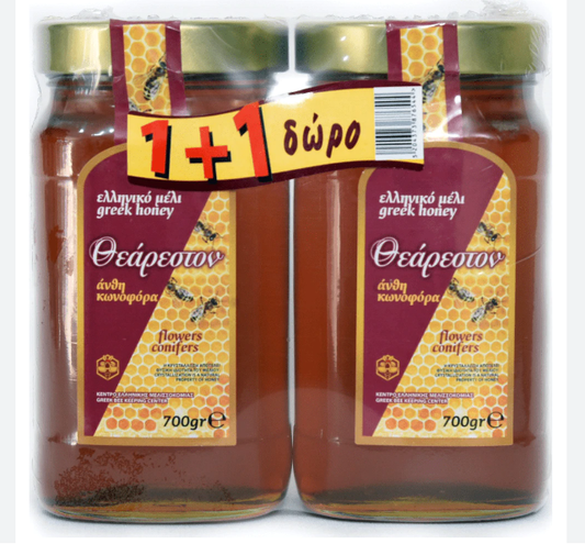 Theareston Greek Honey (Wild Herbs and Conifers) (2 x 700g) 2PK