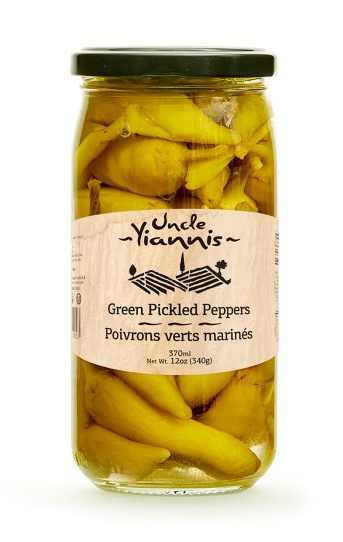 Green Pickled Peppers (Pepperoncini) (Uncle Yiannis) 12.5 fl oz (370 ml)