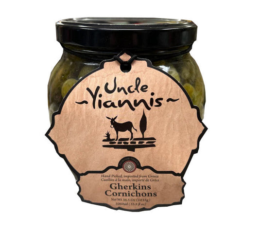 Baby Gherkins, Cornichons (Uncle Yiannis) 1060 ml - Large Jar