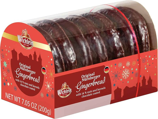Wicklein Chocolate Covered Gingerbread Cookies, Lebkuchen, 7.05 oz