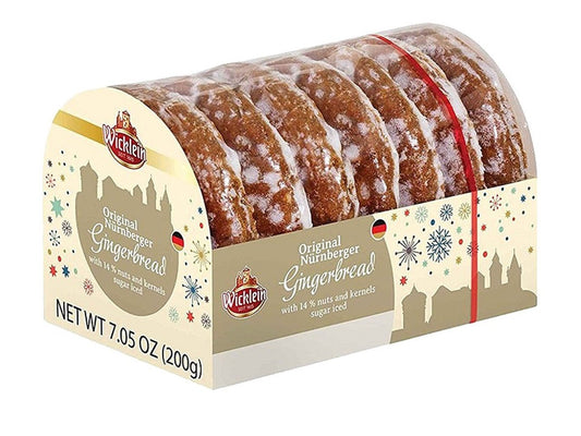 Wicklein Sugar Glazed Gingerbread Cookies, Lebkuchen, 7.05 oz