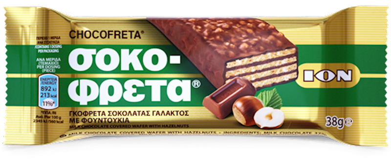 Chocofreta - Milk Chocolate Wafers With HAZELNUTS, 38g
